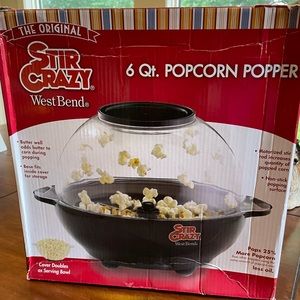 Stir crazy popcorn popper